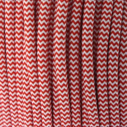 Cable Textil Rojo/Blanco –...