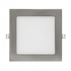 Panel LED Cuadrado Niquel 12W